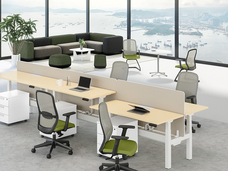 1 - Comfy Task Chair and Sizza Height Adjustable Double Bench