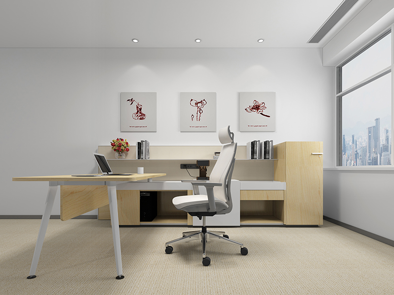 5 - Manger Office with Verta Leather Supervisor Chair_B33